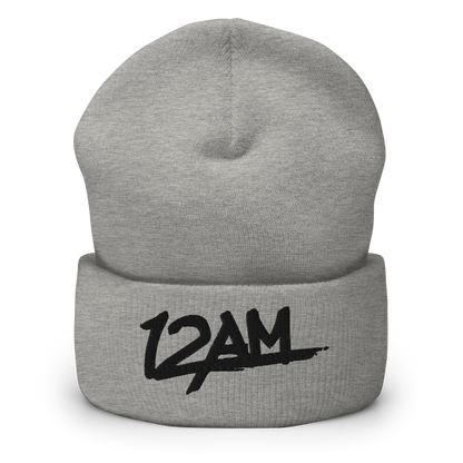 12AM Black Logo Beanie