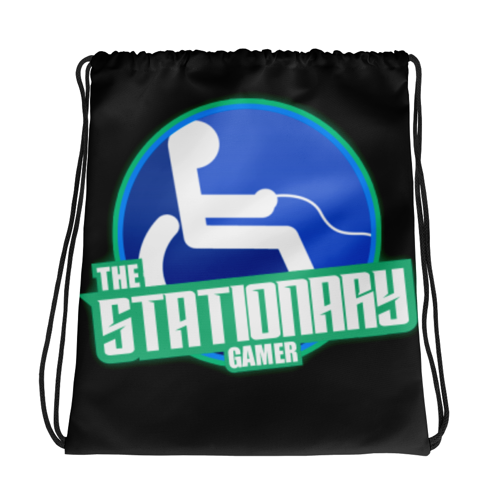 The_stationary_gamer Drawstring bag